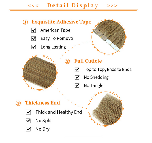 Extensión de Cabello Adhesiva Doble Cara con Base PU - Image 8