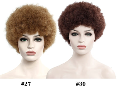 Peluca Corta Rizada Afro 6 Pulgadas - Cabello Natural Explosivo - Image 7