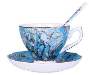Juego de Té de Porcelana Bone China Diseño Van Gogh Lujo Europeo - Image 18