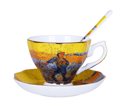 Juego de Té de Porcelana Bone China Diseño Van Gogh Lujo Europeo - Image 17