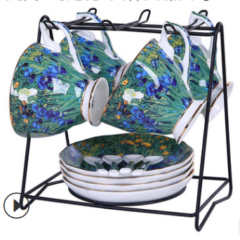 Juego de Té de Porcelana Bone China Diseño Van Gogh Lujo Europeo - Image 24