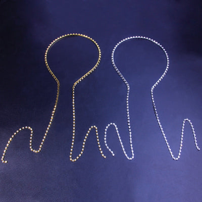 Diadema de Cadena Única con Diamantes - Accesorio Elegante y Versátil - Image 9