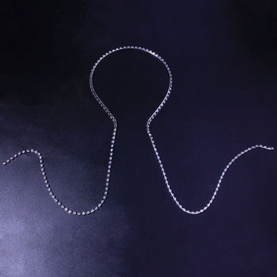 Diadema de Cadena Única con Diamantes - Accesorio Elegante y Versátil - Image 8
