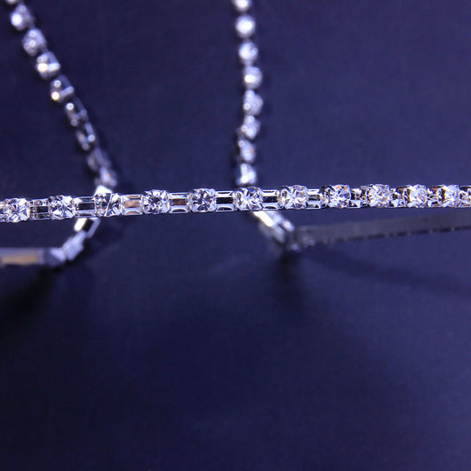 Diadema de Cadena Única con Diamantes - Accesorio Elegante y Versátil - Image 5