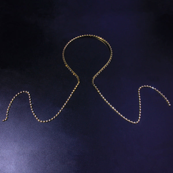 Diadema de Cadena Única con Diamantes - Accesorio Elegante y Versátil - Image 2