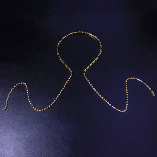Diadema de Cadena Única con Diamantes - Accesorio Elegante y Versátil - Image 2