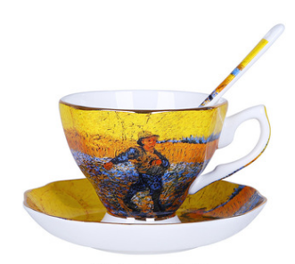 Juego de Té de Porcelana Bone China Diseño Van Gogh Lujo Europeo - Image 5