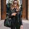 Chaqueta de Cuero PU de Corte Elegante