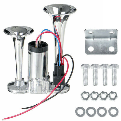 Bocina Eléctrica Doble Tubo con Relé para Automóvil - Image 2