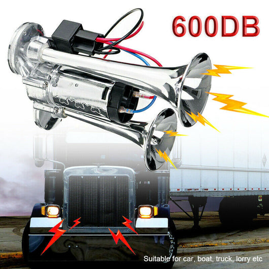Bocina Eléctrica Doble Tubo con Relé para Automóvil