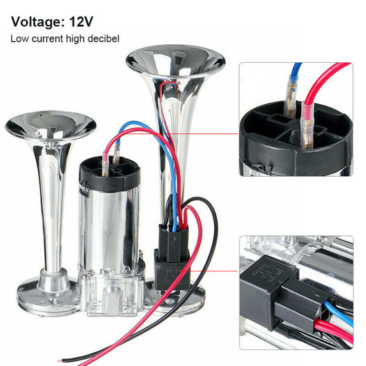 Bocina Eléctrica Doble Tubo con Relé para Automóvil - Image 5