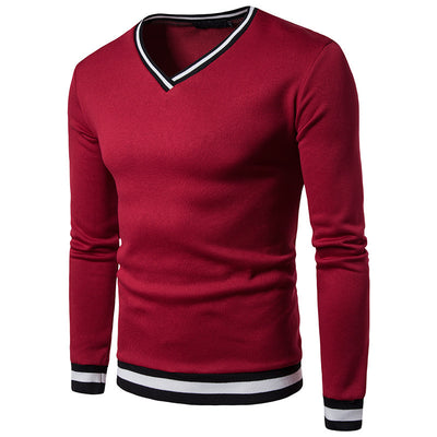 Suéter Casual de Punto Bicolor Negro y Blanco para Hombre - Image 2