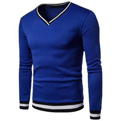 Suéter Casual de Punto Bicolor Negro y Blanco para Hombre - Image 3