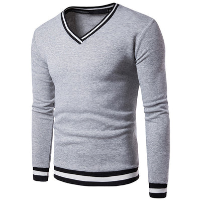Suéter Casual de Punto Bicolor Negro y Blanco para Hombre - Image 6