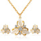 Three-piece Set Of Crystal Earrings And Necklaces And Rings A