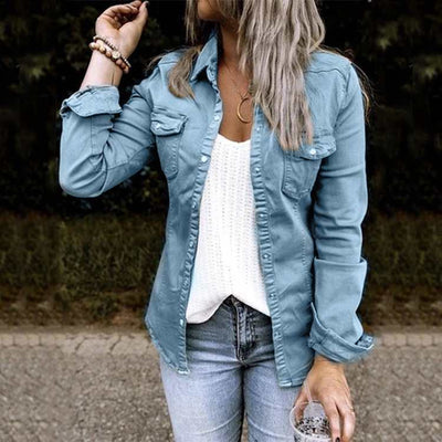 Chaqueta Camisa Denim Rotos Corte Medio - Image 10