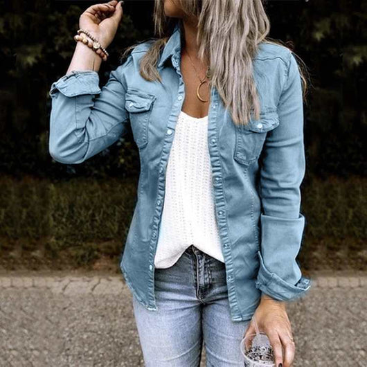 Chaqueta Camisa Denim Rotos Corte Medio - Image 10