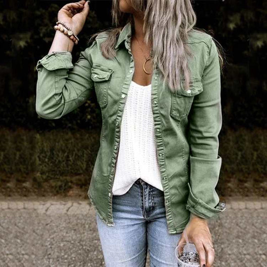 Chaqueta Camisa Denim Rotos Corte Medio - Image 5