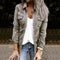 Chaqueta Camisa Denim Rotos Corte Medio