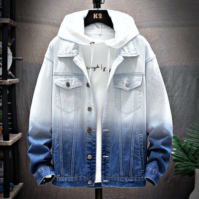 Chaqueta Denim Suelta Casual para Hombre - Estilo Estudiante