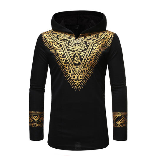 Chaqueta Larga Estampado Jefe Africano con Dobladillo Curvo - Image 10