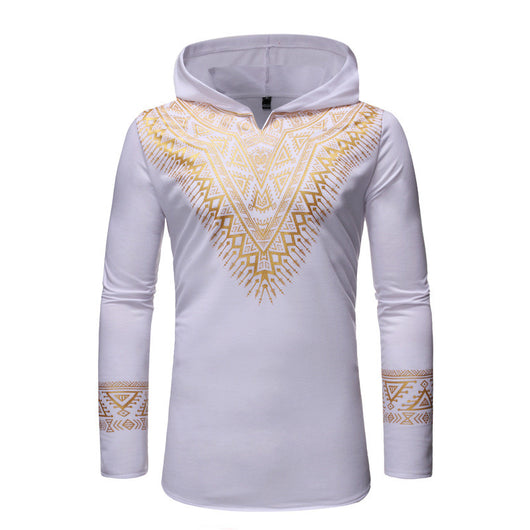 Chaqueta Larga Estampado Jefe Africano con Dobladillo Curvo - Image 12