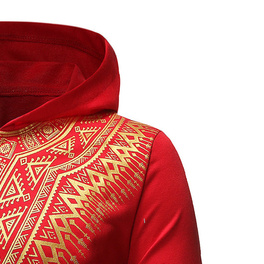 Chaqueta Larga Estampado Jefe Africano con Dobladillo Curvo - Image 14