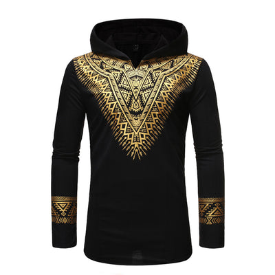 Chaqueta Larga Estampado Jefe Africano con Dobladillo Curvo - Image 8