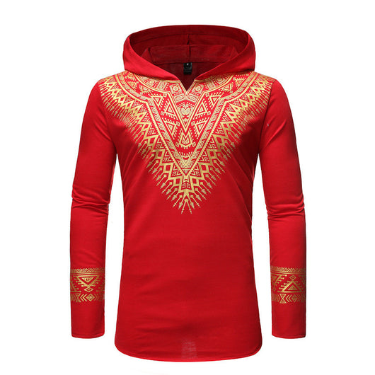 Chaqueta Larga Estampado Jefe Africano con Dobladillo Curvo - Image 6