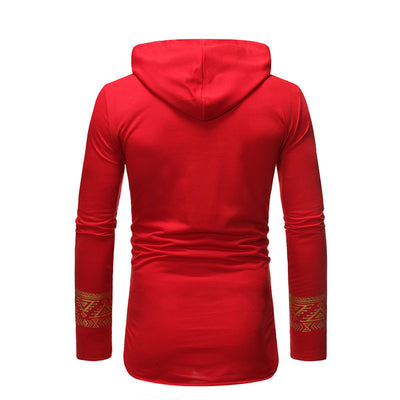 Chaqueta Larga Estampado Jefe Africano con Dobladillo Curvo - Image 3