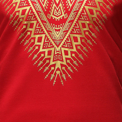 Chaqueta Larga Estampado Jefe Africano con Dobladillo Curvo - Image 4