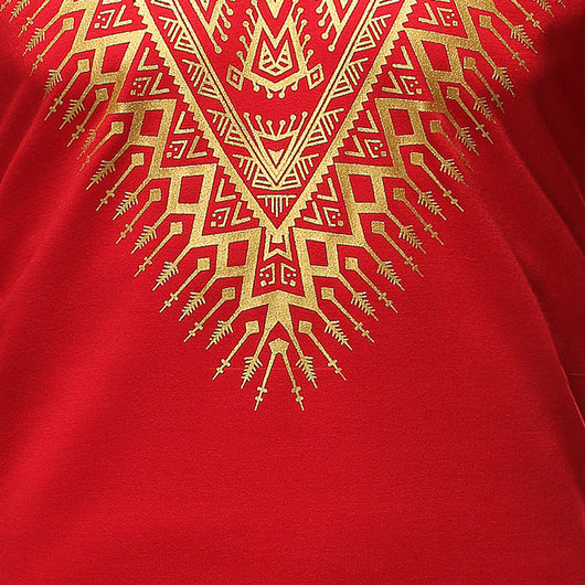 Chaqueta Larga Estampado Jefe Africano con Dobladillo Curvo - Image 4