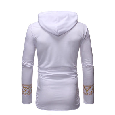 Chaqueta Larga Estampado Jefe Africano con Dobladillo Curvo - Image 5