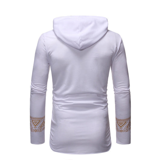 Chaqueta Larga Estampado Jefe Africano con Dobladillo Curvo - Image 5