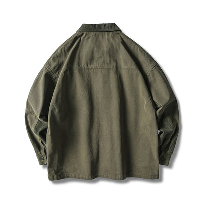 Chaqueta de Trabajo Suelta con Cuello de Pana para Hombre - Image 3