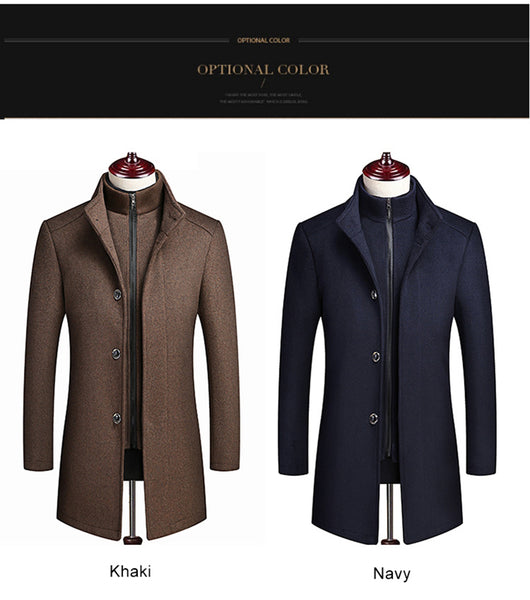 Abrigo de Lana para Hombre con Chaleco Desmontable - Corte Medio Elegante - Image 8