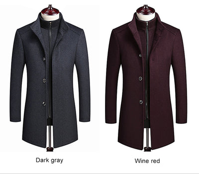 Abrigo de Lana para Hombre con Chaleco Desmontable - Corte Medio Elegante - Image 7