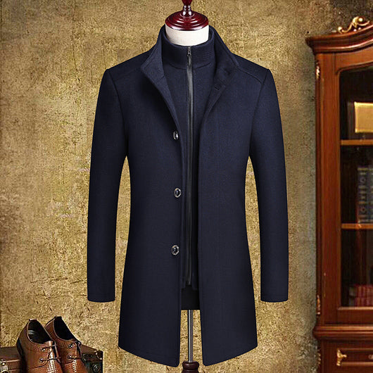 Abrigo de Lana para Hombre con Chaleco Desmontable - Corte Medio Elegante - Image 2