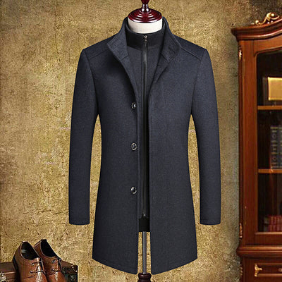 Abrigo de Lana para Hombre con Chaleco Desmontable - Corte Medio Elegante - Image 3