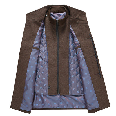 Abrigo de Lana para Hombre con Chaleco Desmontable - Corte Medio Elegante - Image 5