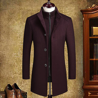 Abrigo de Lana para Hombre con Chaleco Desmontable - Corte Medio Elegante - Image 4