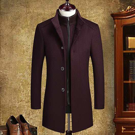 Abrigo de Lana para Hombre con Chaleco Desmontable - Corte Medio Elegante - Image 4