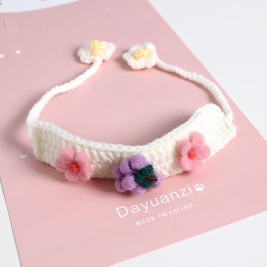 Collar para Gatos de Lana Tejida con Flores, Abejas y Frutas - Diseño Personalizado - Image 13