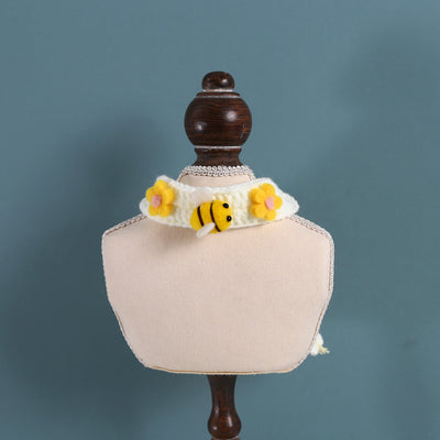 Collar para Gatos de Lana Tejida con Flores, Abejas y Frutas - Diseño Personalizado - Image 16