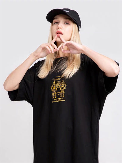 Playera Holgada Unisex de Manga Corta - Estilo Casual para Parejas - Image 6