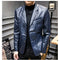 Chaqueta de Cuero Slim Fit Estilo Coreano para Hombre