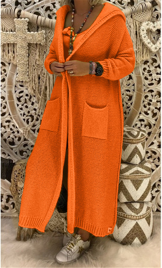 Cardigan Tejido Holgado con Capucha y Bolsillos para Otoño e Invierno - Image 11