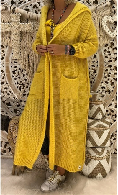 Cardigan Tejido Holgado con Capucha y Bolsillos para Otoño e Invierno - Image 6