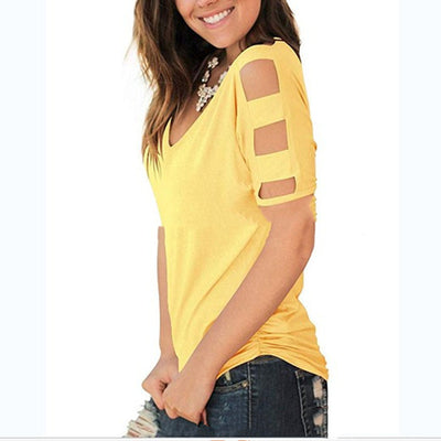 Blusa Corta Escote en V Frosty para Mujer - Image 3