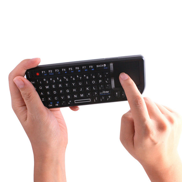 Teclado Inalámbrico Bluetooth Mini con Puntero Láser y Control Remoto Infrarrojo